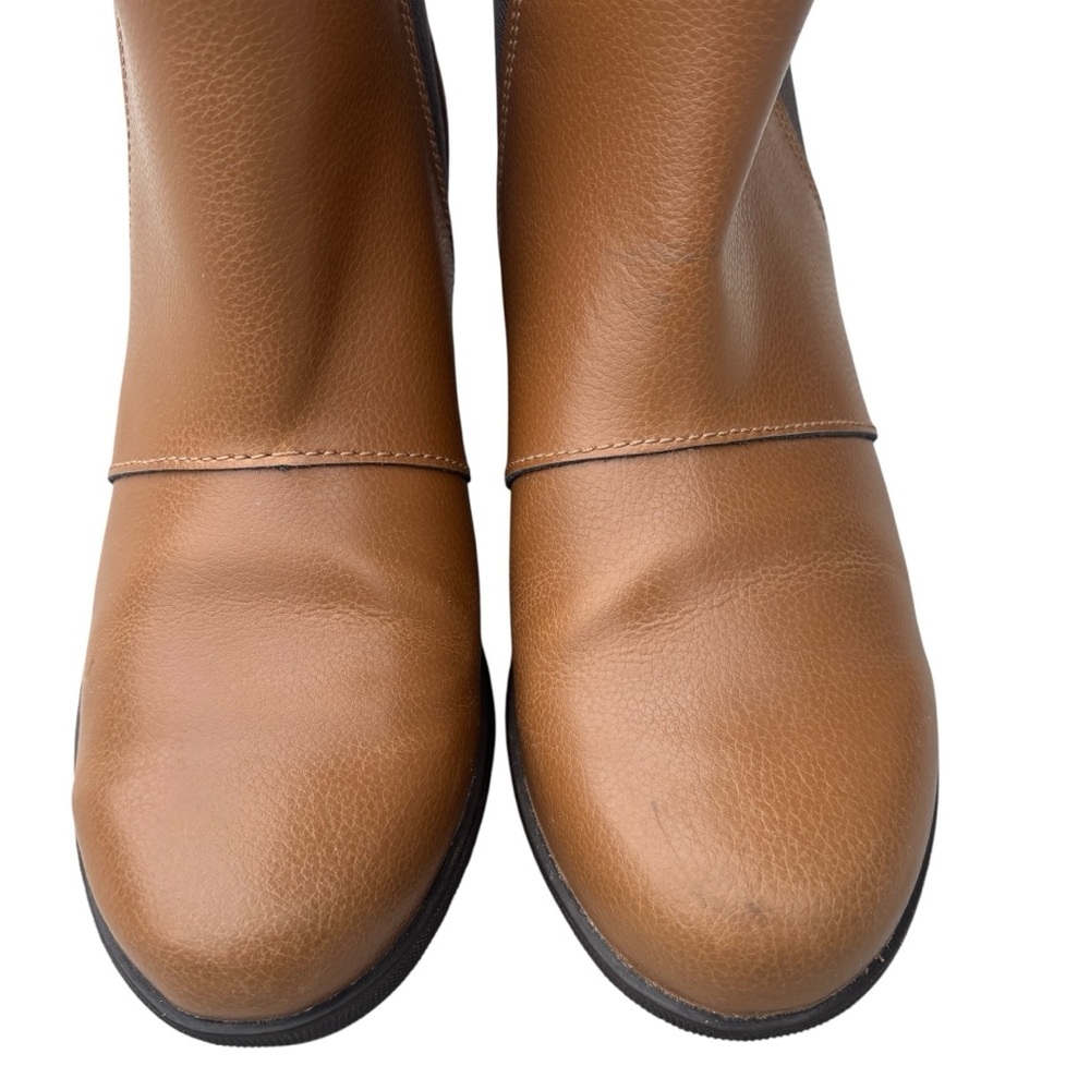 Sorel Joan Of Arctic Boots Girls 5 Brown Wedge Chelsea Glitter Shimmer Pull On - Picture 3 of 12